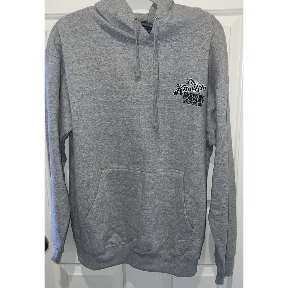 THE KNUCKLE SALOON Brewing Company Hoodie Sturgis SD Biker Motorcycle Large L